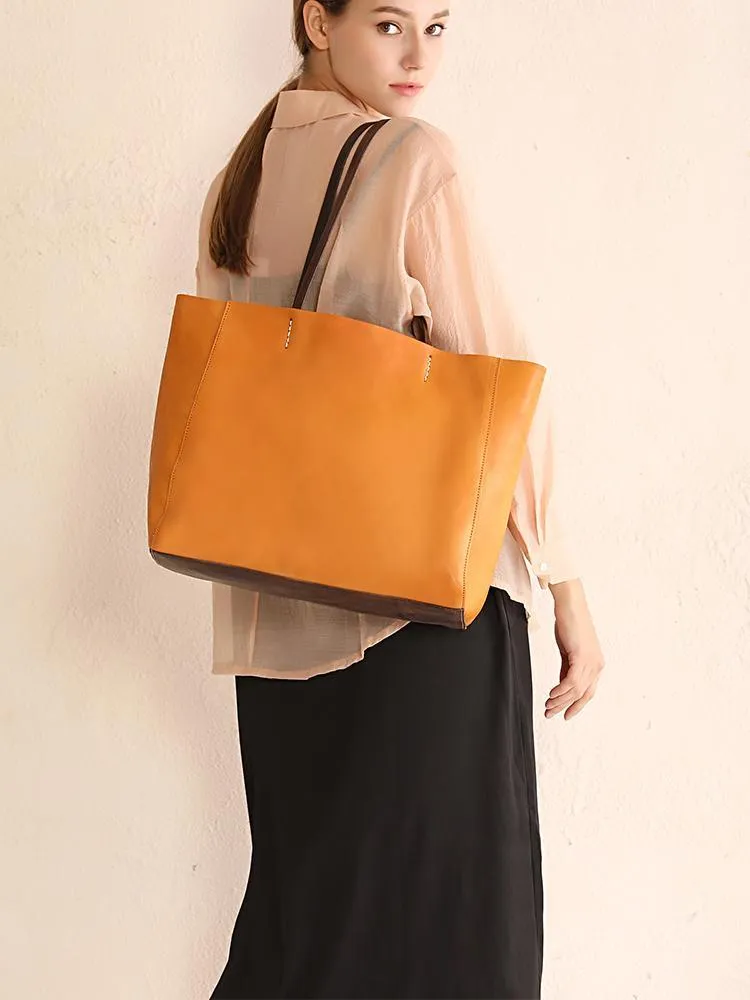 17" Black Ladies Leather Tote Bags Womens Tote Purses Large Black Tote Shoulder Bag