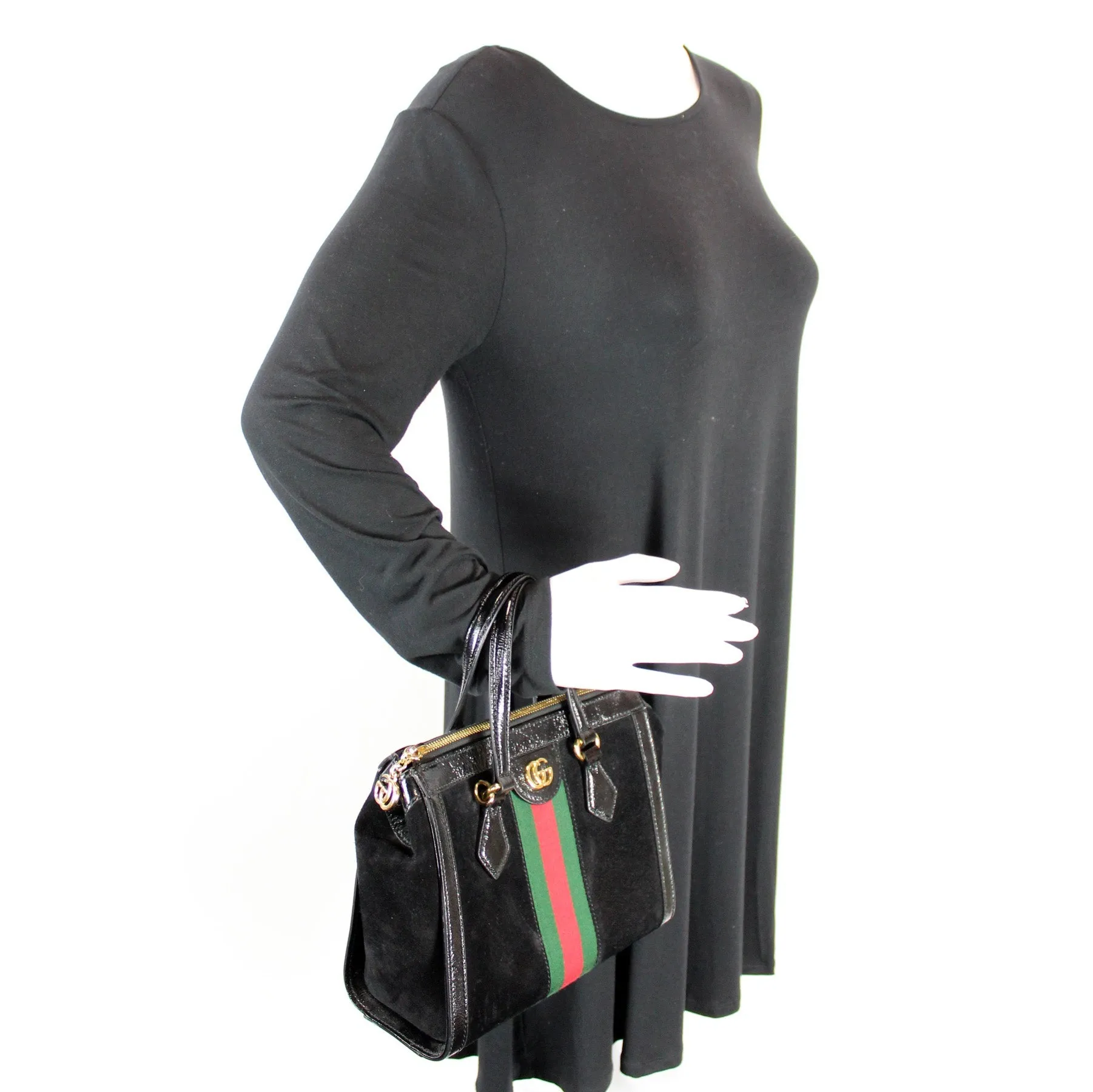547551 Ophidia Small Tote Suede