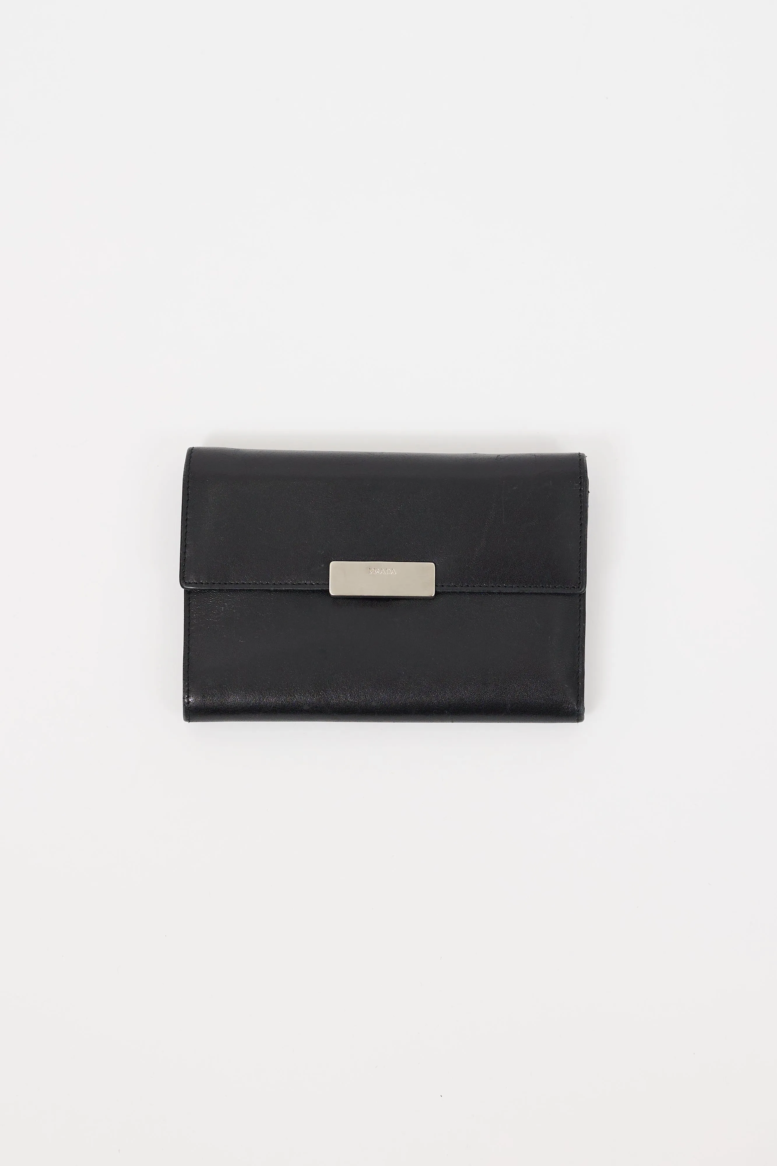 Black Leather Trifold Wallet