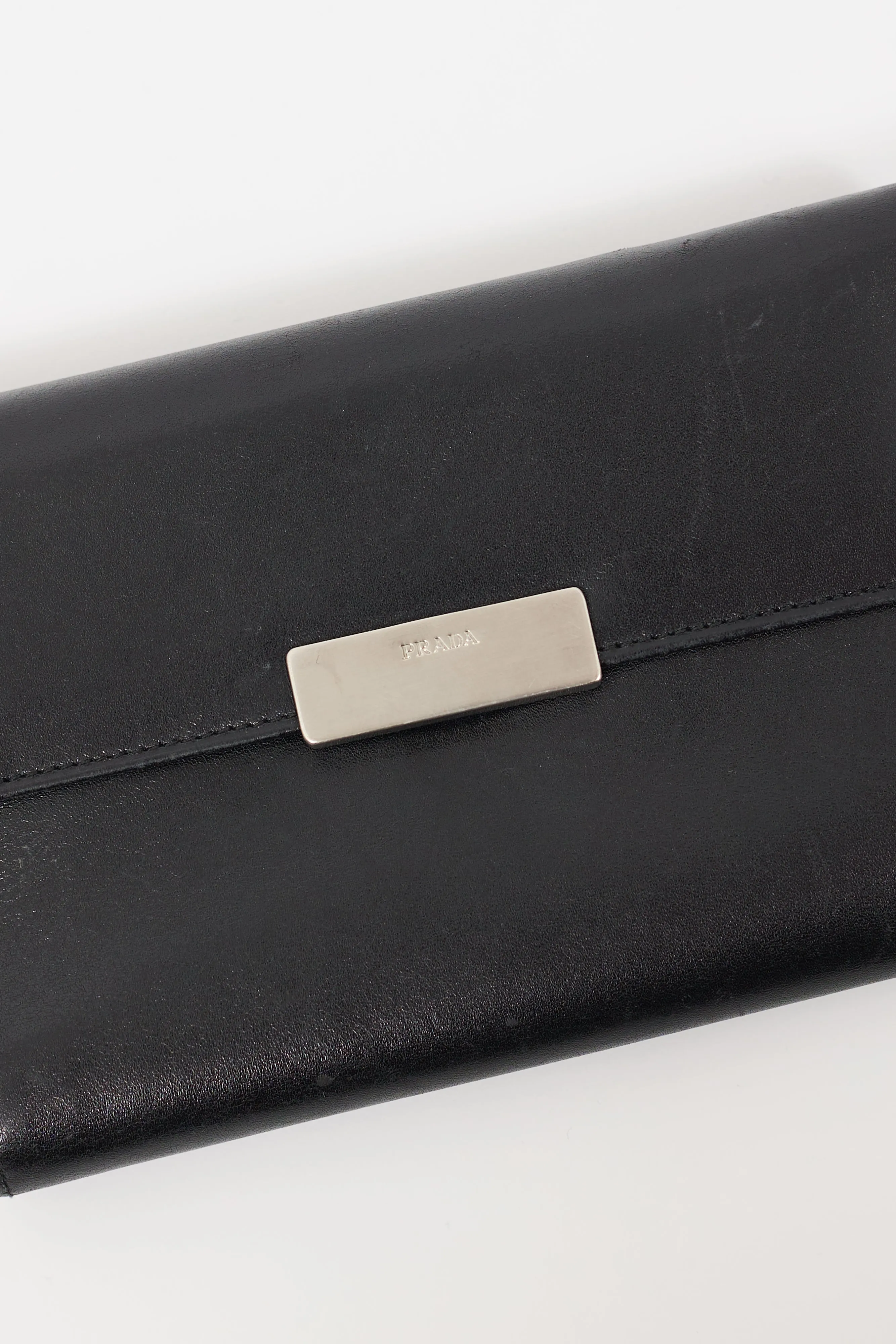 Black Leather Trifold Wallet