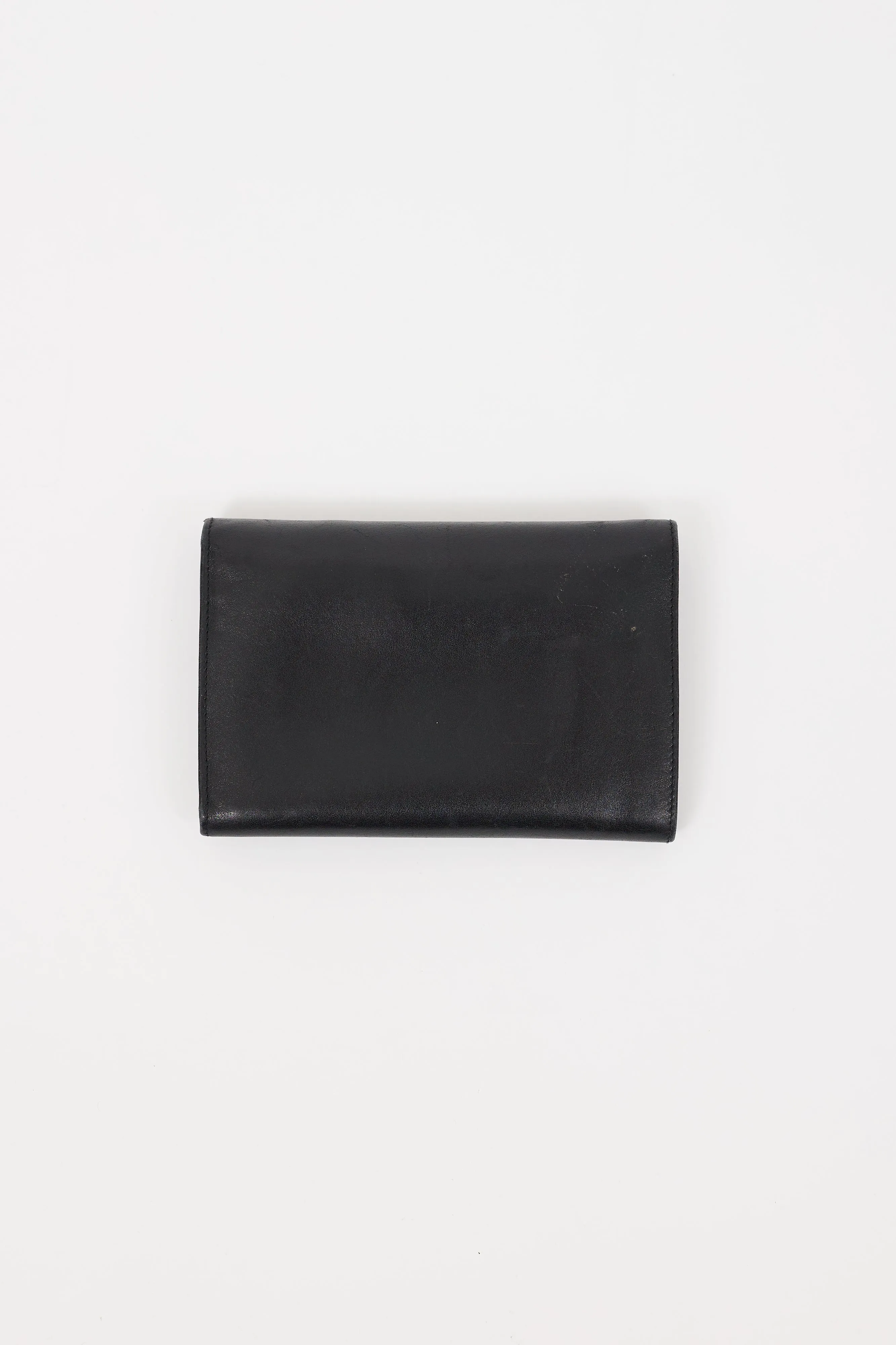 Black Leather Trifold Wallet