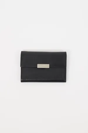 Black Leather Trifold Wallet