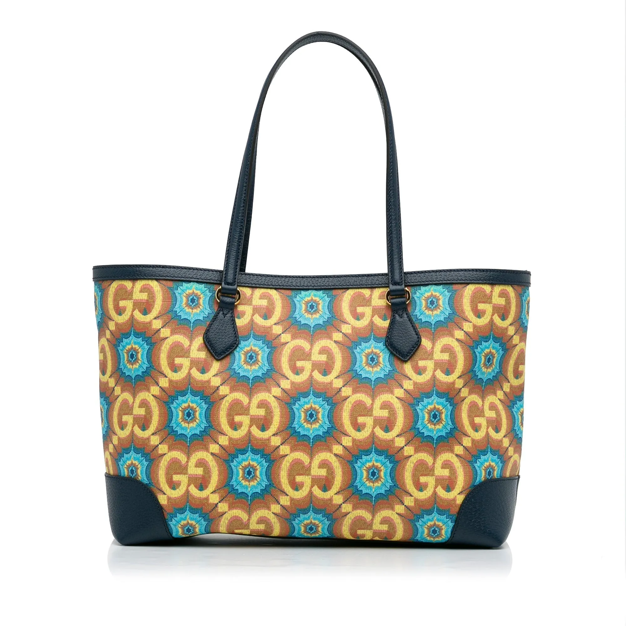 Blue Gucci Medium GG Supreme Kaleidoscope 100 Ophidia Tote