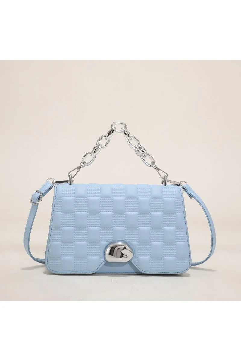 CASUAL EMBOSSED SMALL SQUARE BAG