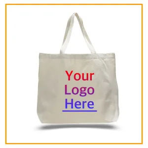 Custom Printed Canvas Tote Bags, Jumbo Large Size