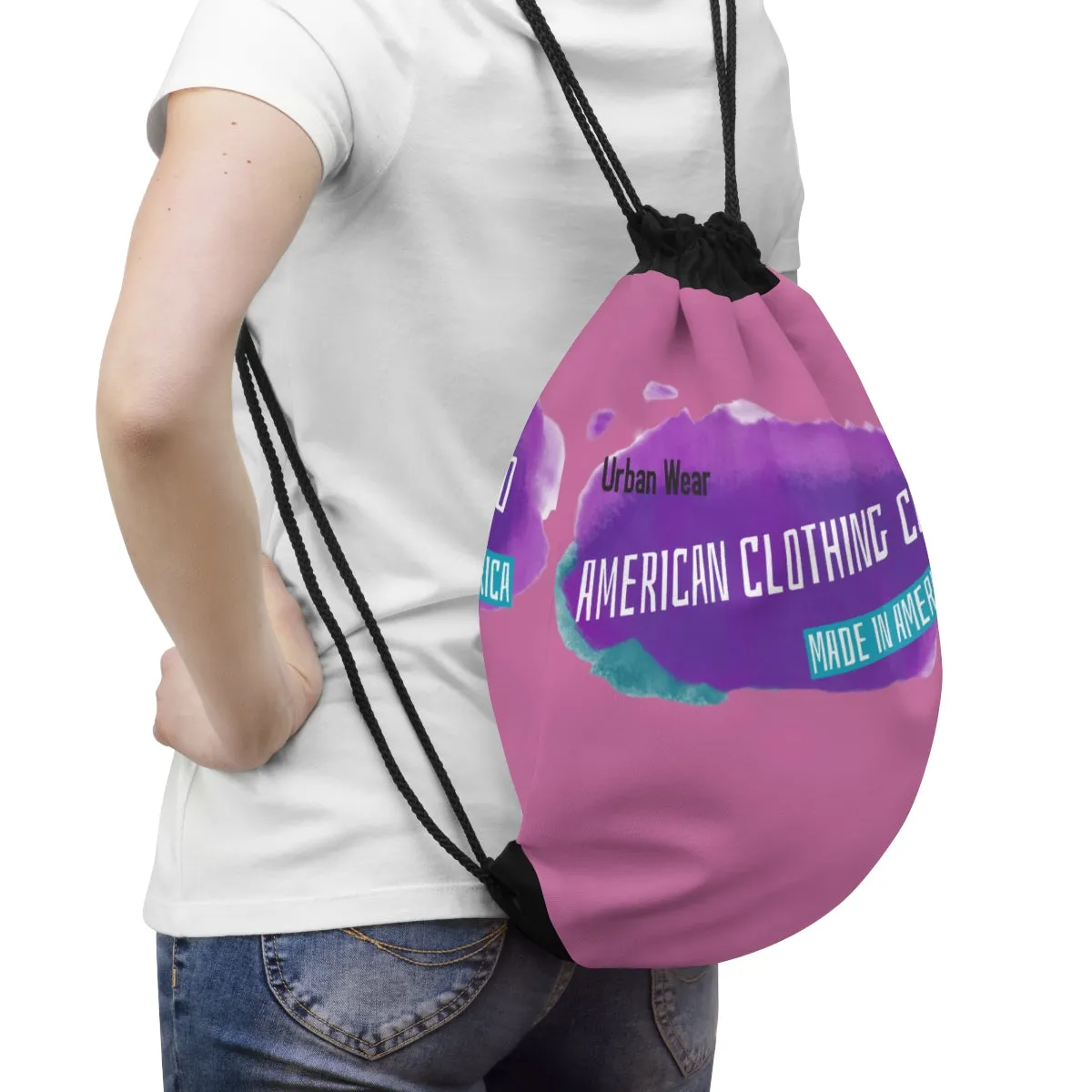 Drawstring Bag ( American Clothing Company Pink )