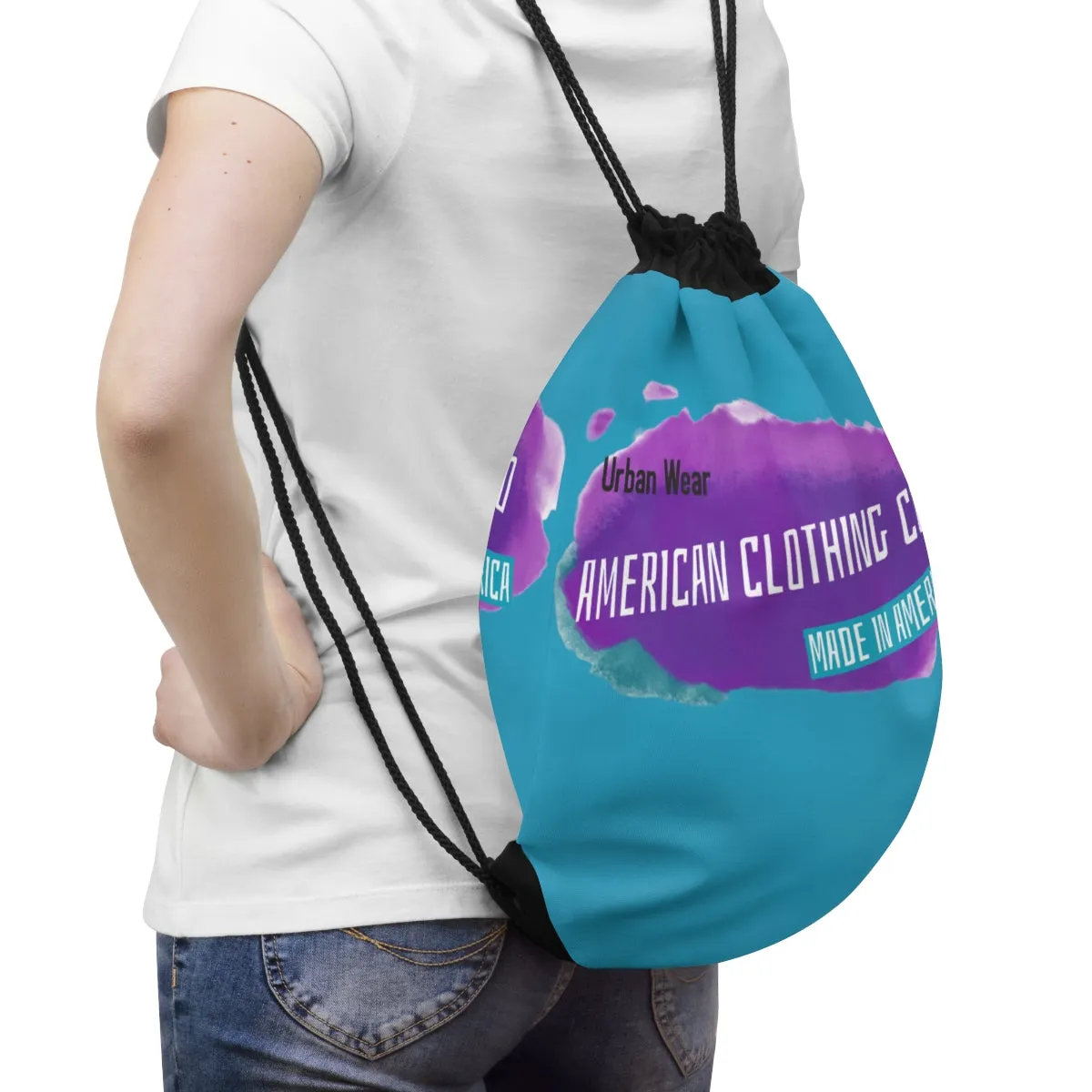 Drawstring Bag ( American Clothing Company Turquoise )
