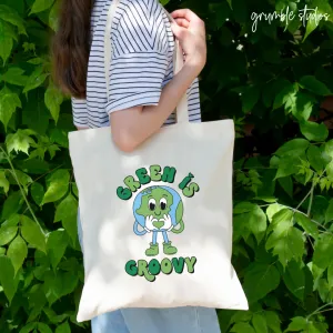 Green is Groovy Fairtrade Tote Bag