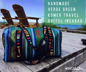 HANDMADE VERDE GREEN KOMER TRAVEL DUFFEL BAG