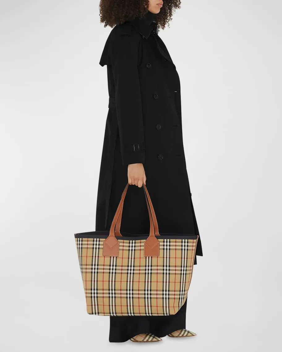 Heritage Burberry Large Canvas Tote Bag