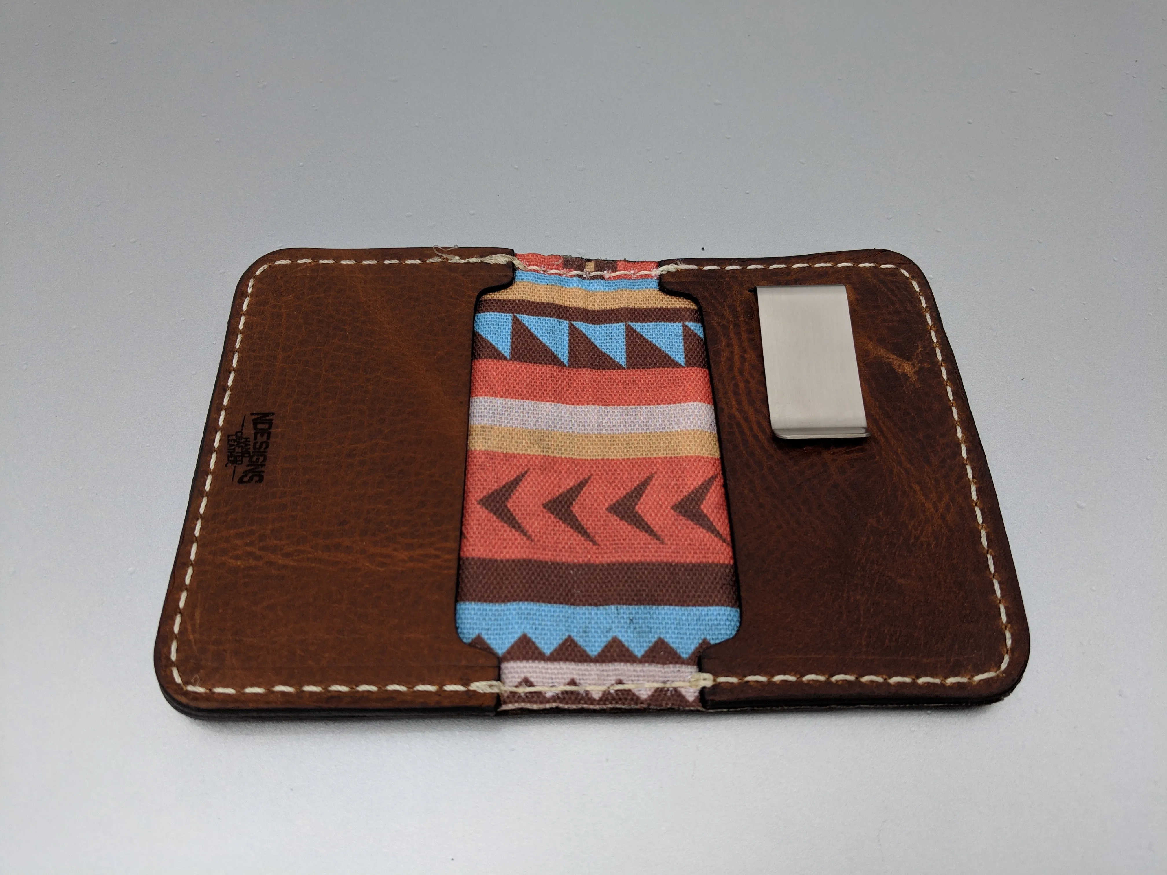 Men's Handmade Hook It Genuine Leather Bifold Wallet