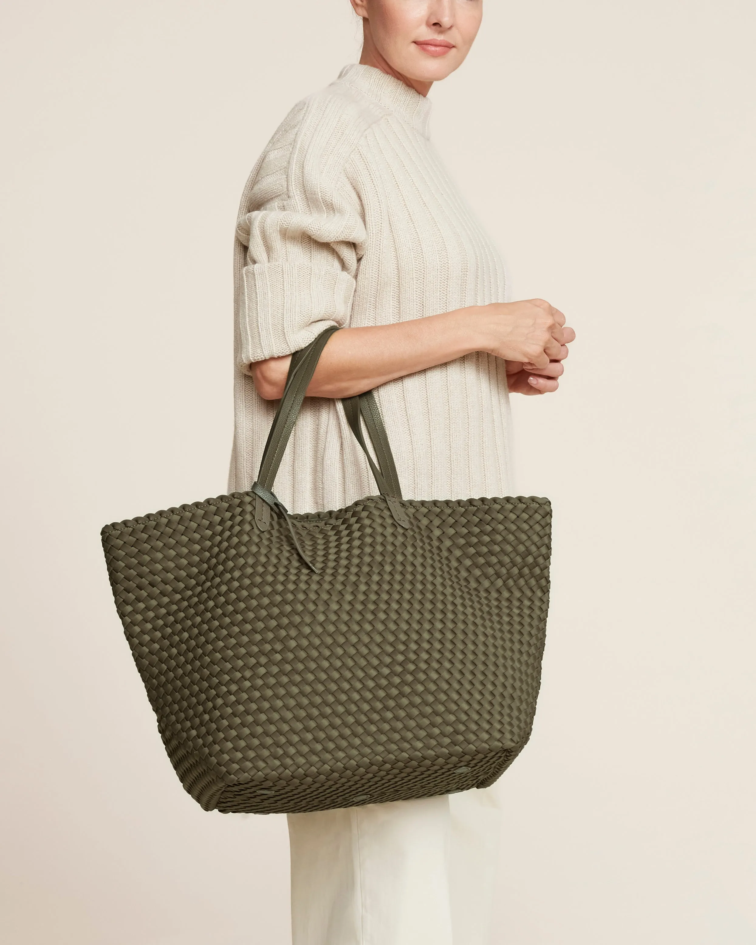 Naghedi Jetsetter Large Tote in Olive