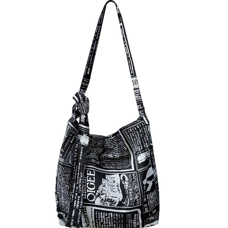 Retro leopard print shoulder bag womens fashion canvas bag