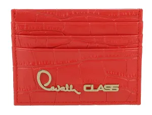 Roberto Cavalli Class Coral Embossed Dolly Credit Card Holder