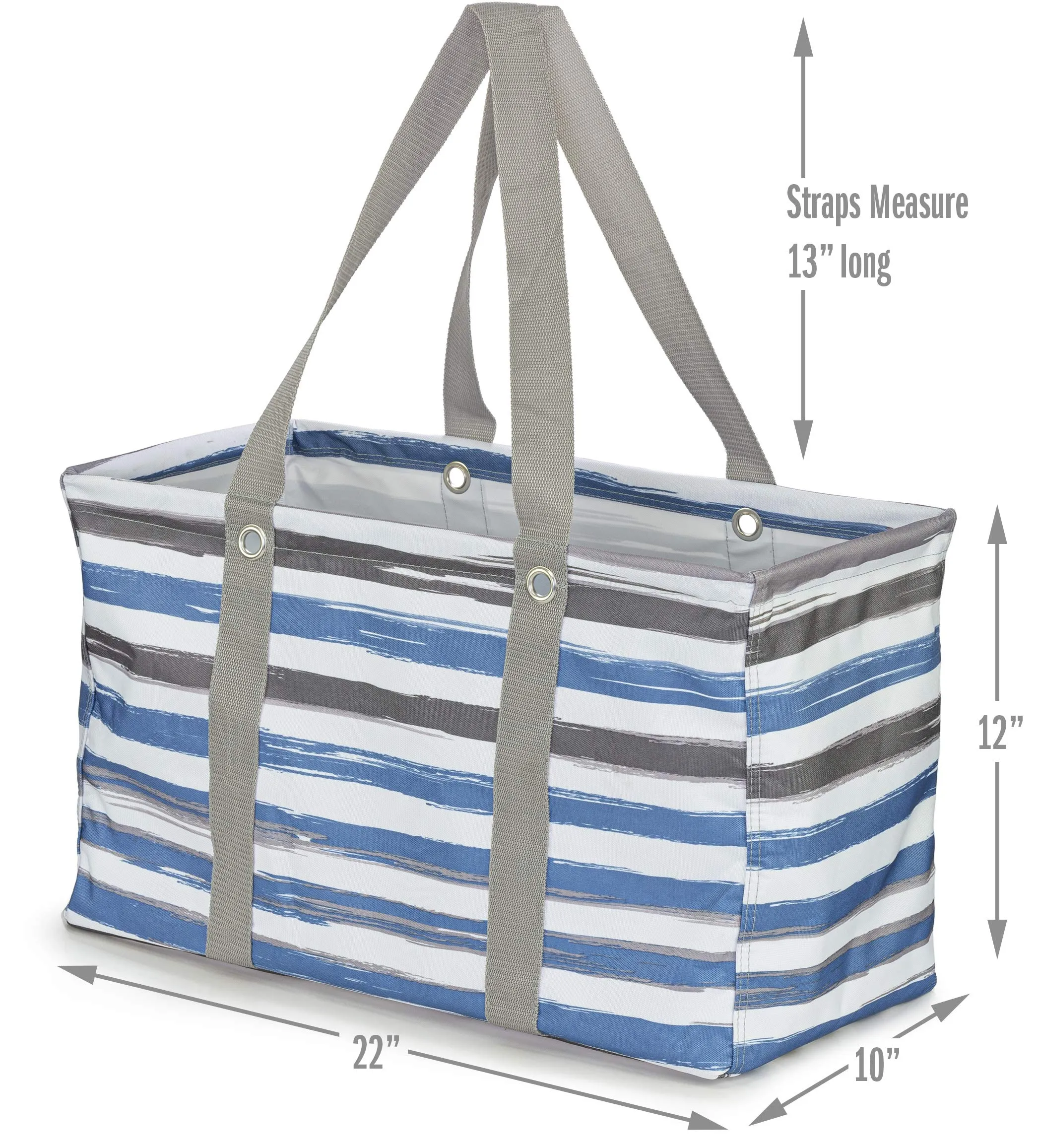 VP Home Jumbo Open Top Tote Bag (Black and White Tropical